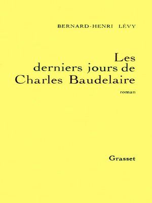 cover image of Les derniers jours de Charles Baudelaire